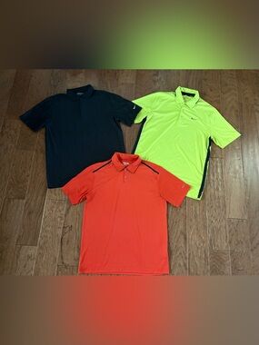 Lot Of 3 Nike Golf Dri-Fit Tour Performance Polos Size Medium